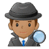 🕵🏽‍♂️ man detective: medium skin tone display on Samsung